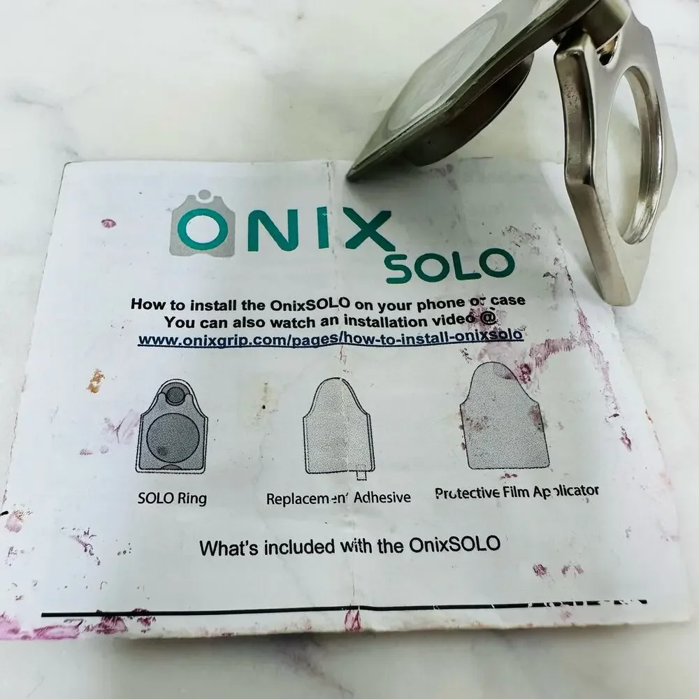 OnixSOLO - SILVER Magnetic Phone Ring